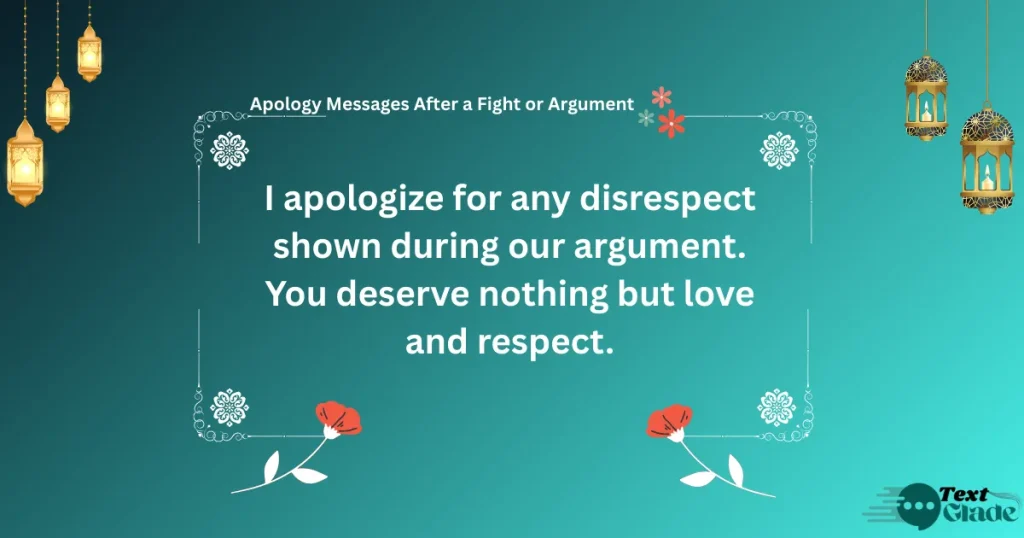 Apology Messages After a Fight or Argument