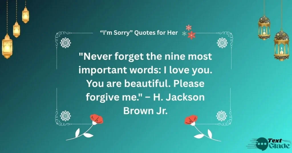 “I’m Sorry” Quotes for Her