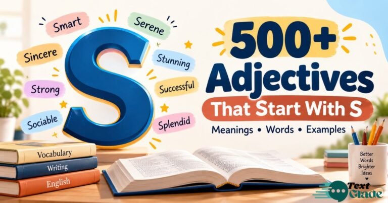 500+ Adjectives That Start with S to Describe a Person, Place and Thing 1 500+ Adjectives That Start With S: Words and Examples