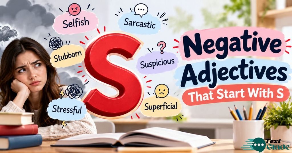 Negative Adjectives That Start With S